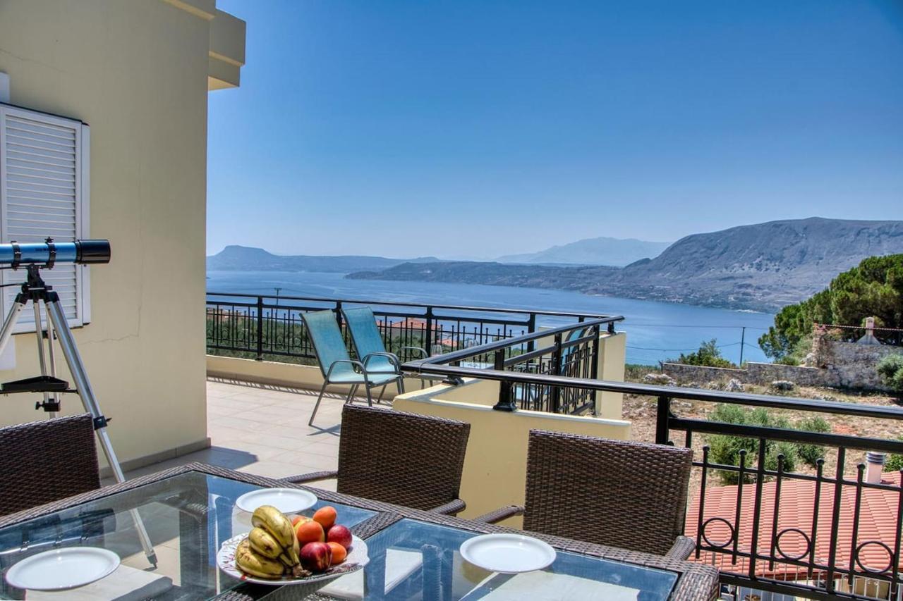 Souda Bay View With Private Pool Near Chania City Exterior foto