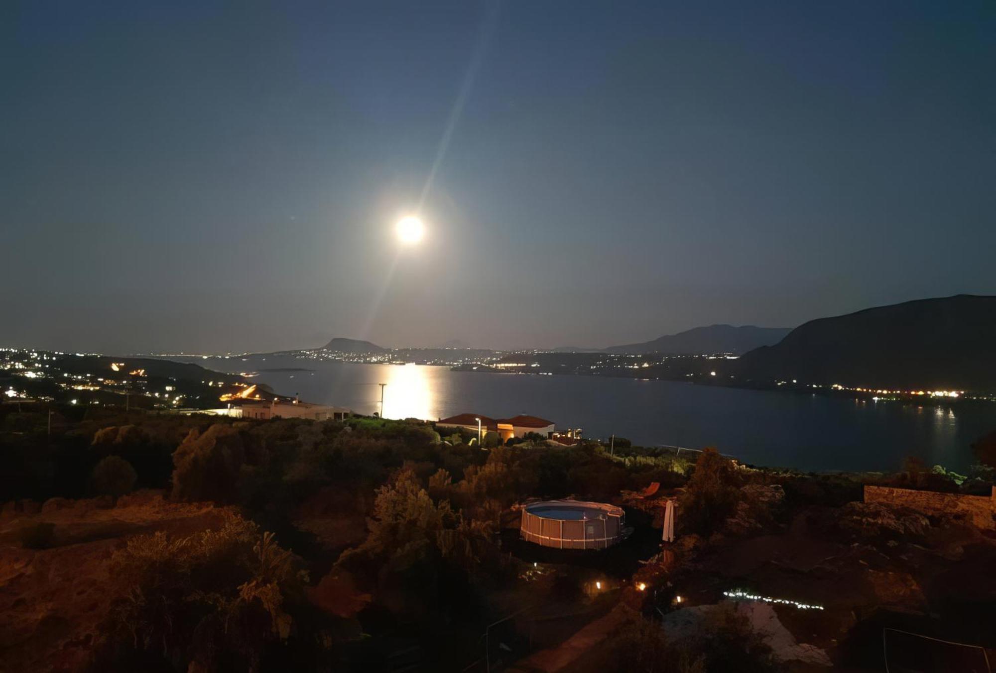 Souda Bay View With Private Pool Near Chania City Exterior foto